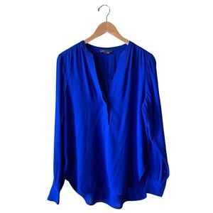 Vince Semi Sheer Tunic Top | Royal Blue | Size 4